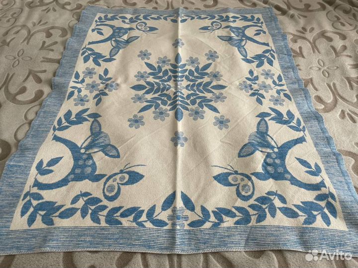 Деткое байковое одеяло СССР хлопок Бэмби