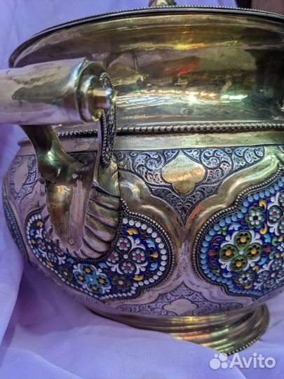 Супница Серебряная с Эмалями