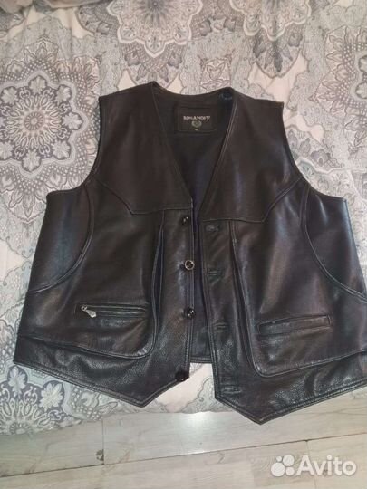 Жилетка кожаная мужская 64