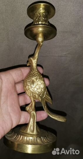 Подсвечник статуэтка бронза 19 век антиквариат