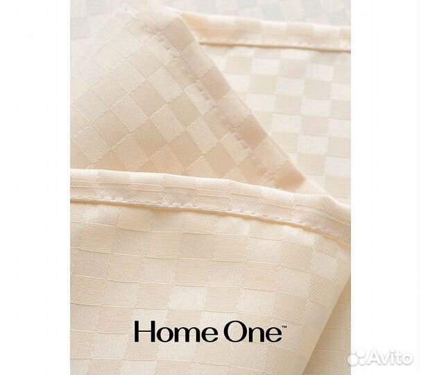 Штора для ванной Home One Checkered, 180х180, поли