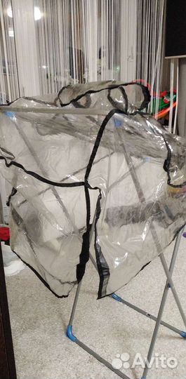 Дождевик на прогулочную коляску силиконовый