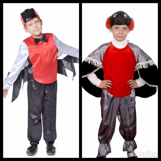 Костюм Снегирь, Пингвин, сорока, попугай, синичка