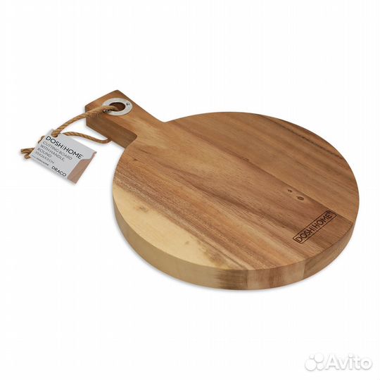 Доска разделочная draco с ручкой, круглая, 35x26x3