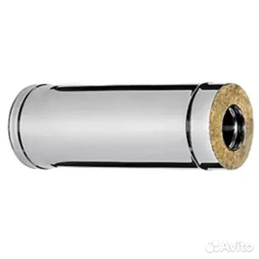 Сэндвич труба ф 115*200 L 0,5м Феррум 0.5мм нерж