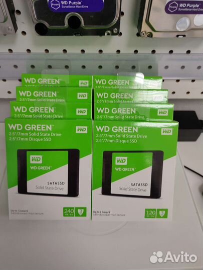 SSD 120/240/480 gb диск WD/Kingston ссд новый/чек