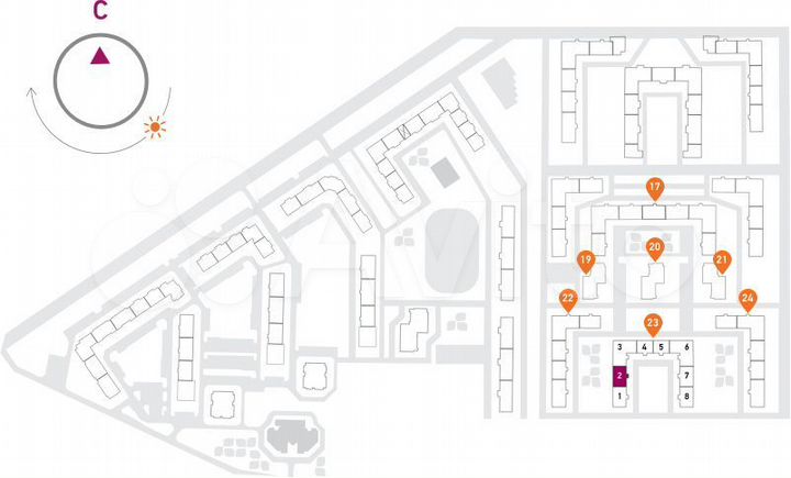 3-к. квартира, 65 м², 7/17 эт.