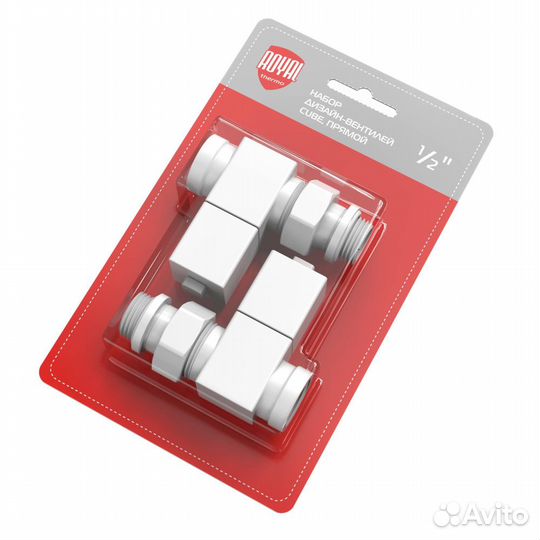 Набор дизайн-вентилей Royal Thermo cube, прямой