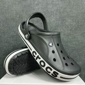 Crocs сабо шлепки подростковые чёрные