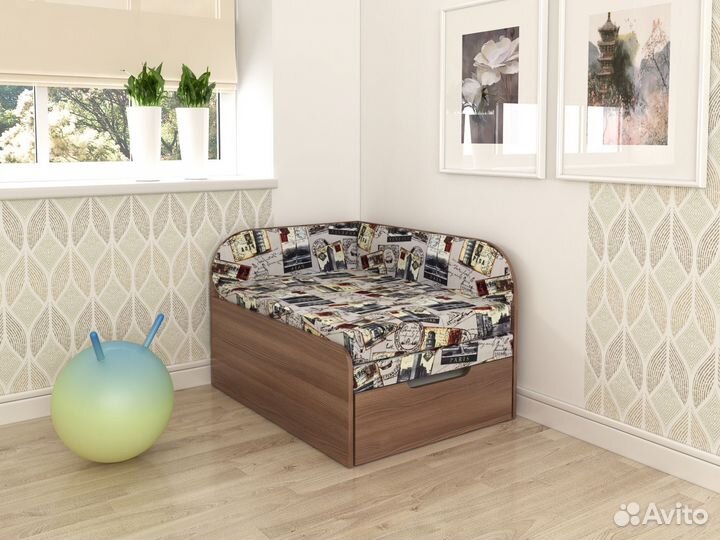 Кровать-диван раскладная с местом для хранения