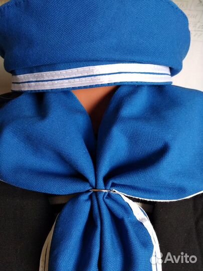 Пилотка цельная и гюйс-морской воротник на завязке