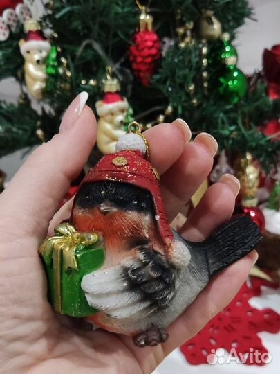 Елочная игрушка снегирь