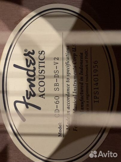 Гитара Fender cd 60