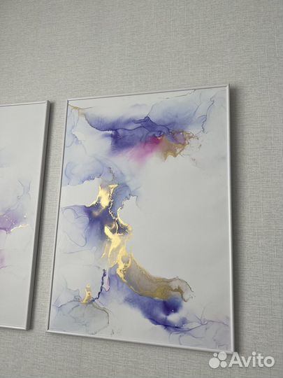 Картина алкогольными чернилами