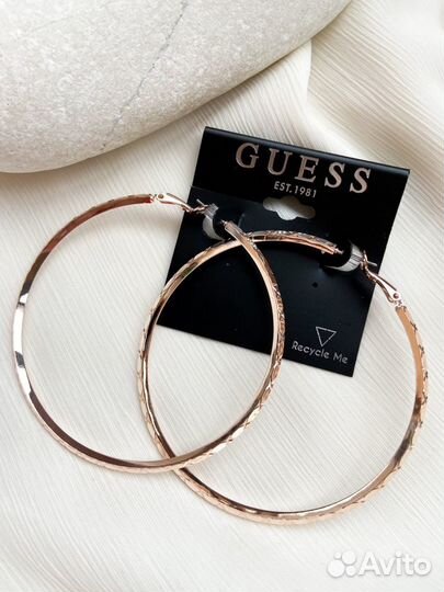 Новые серьги Guess кольца конго большие