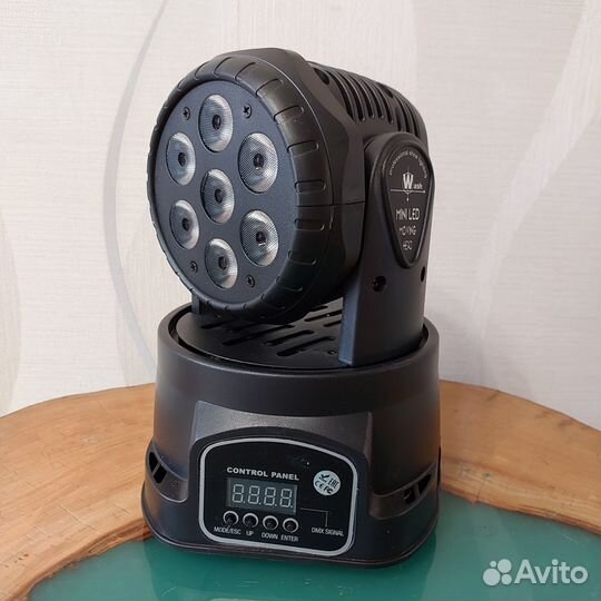 Вращающаяся мини-голова LED Wash 7*18W rgbwa+UV