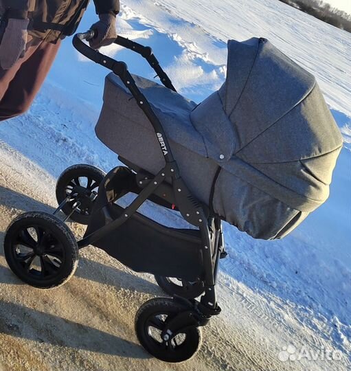 Коляска 2 в 1 alis Berta темно-серый