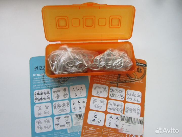 Набор головоломок металл, 16 шт