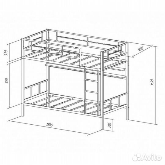 Двухъярусная детская кровать