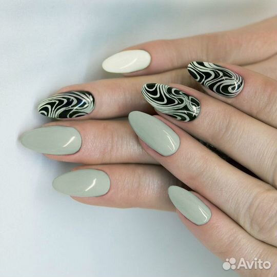 Наращивание ногтей, покрытие г/ лаком