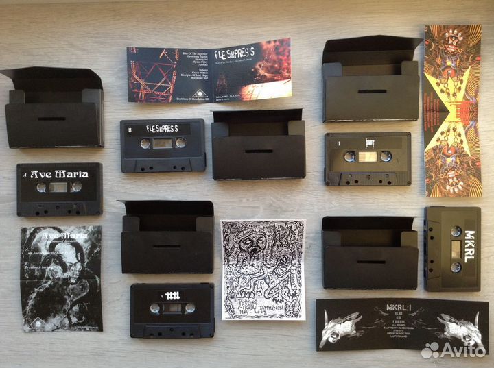 Аудиокассеты - grind, noise, doom, sludge и др
