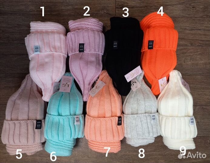 Зимние шапки новые для девочек