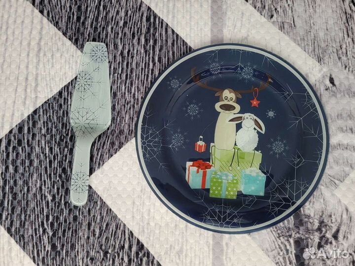 Набор для торта. Блюдо и лопатка