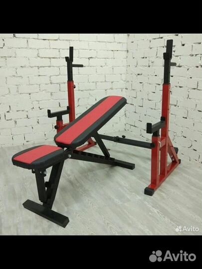 Скамья для жима со стойками 3 цвета на выбор