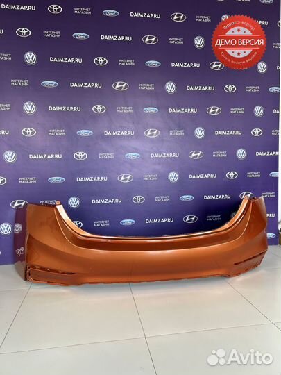 Бампер Задний Hyundai Solaris (2017) /оранжевый