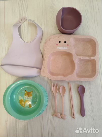 Детская посуда для кормления пакетом