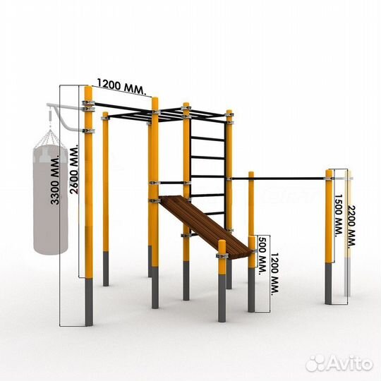 Комплекс для занятий Воркаут Pioner A16668