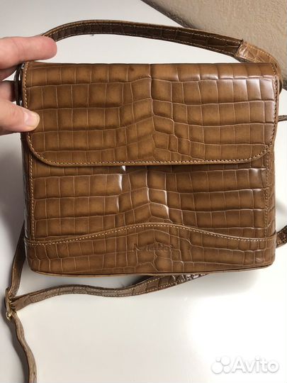 Сумка натуральная кожа крос боди