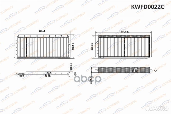 Фильтр салонный угольный Mazda 3 (BK) 03-09/Maz