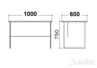 Стол письменный Венге чёрный 100х60см, 120х60см