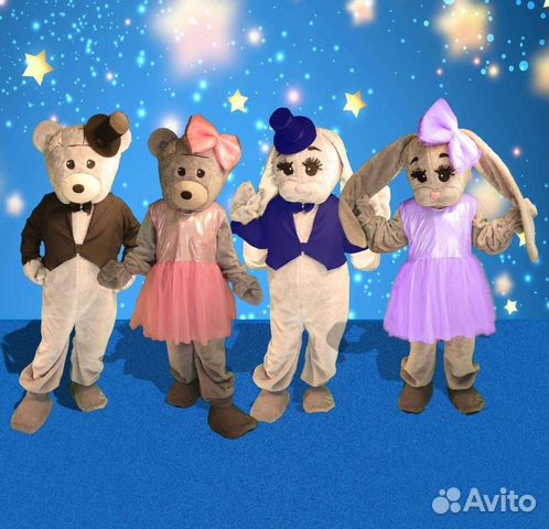 Ростовая кукла Мишка Тедди, Зайка, Енот и другие