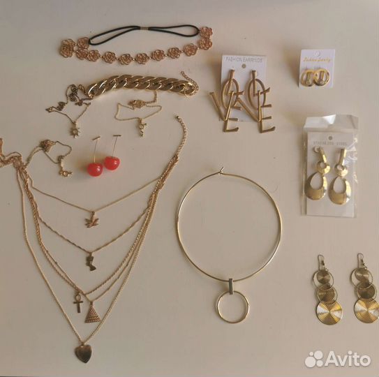 Украшения, серьги, кольца, колье, цепочка
