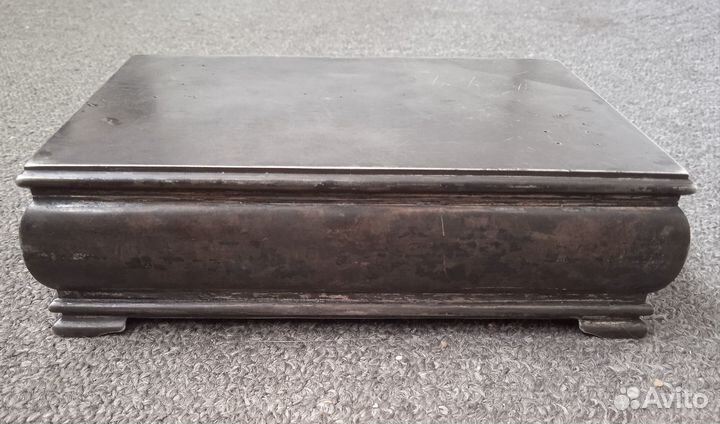 Шкатулка Серебро 875 проба Клеймо голова