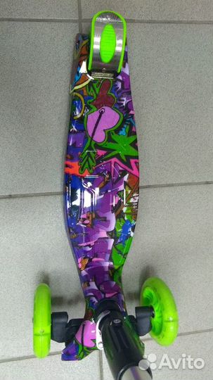 Самокат макси принт зеленый