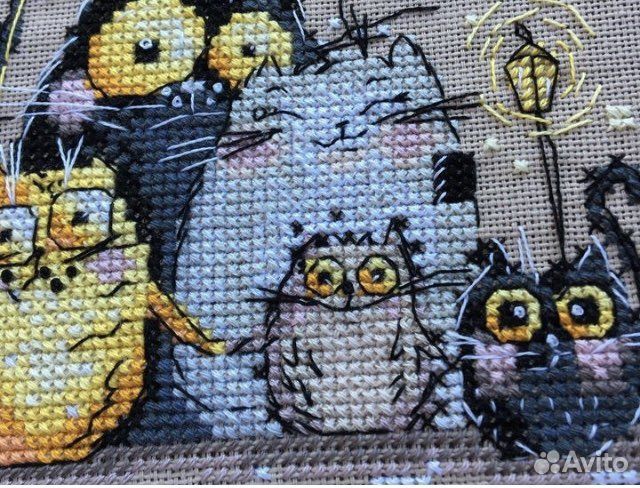 Картина вышитая крестом ручная работа