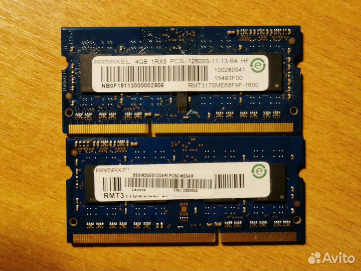 Оперативная память ddr3L для ноутбука 8GB