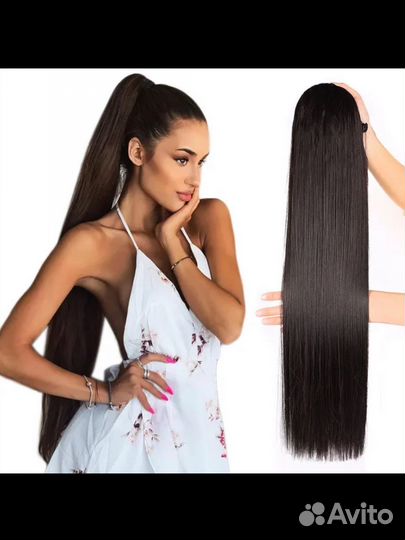 Хвост волосы на резинке