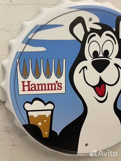 Декор на стену пивная пробка Hamms
