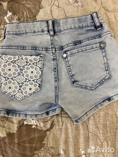 Модные шорты джинс девочка 122-134