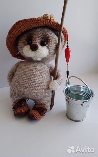 Вязаные игрушки котик