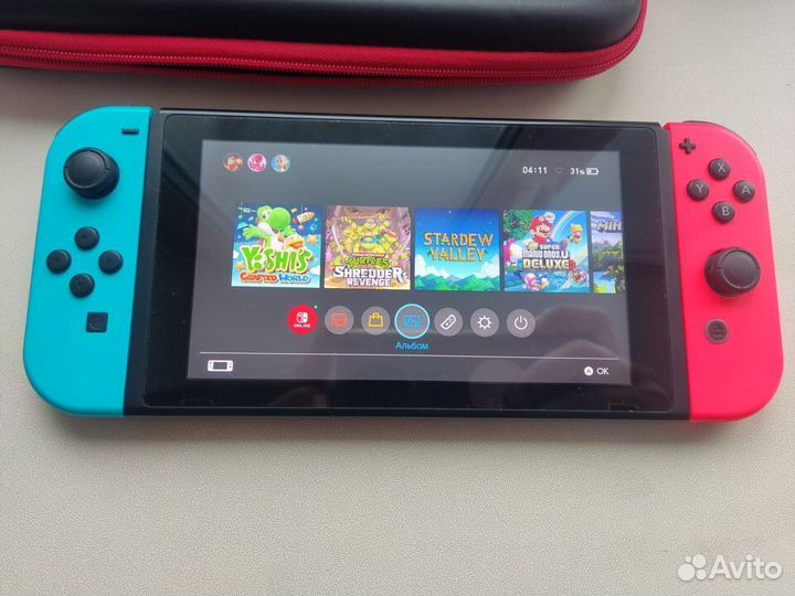 Прошитая Nintendo Switch V2 128Gb+игры