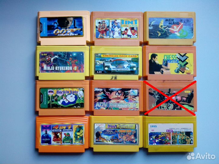 Картриджи для Денди из 90-х