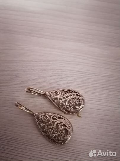 Серьги серебро