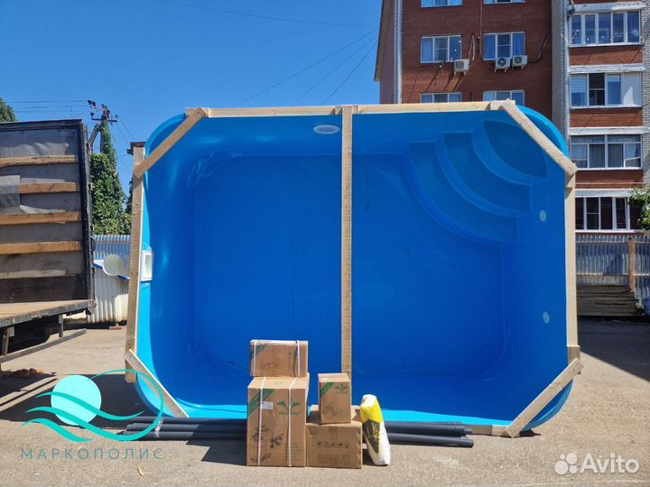 Бассейн из пластика 3х4х1,5