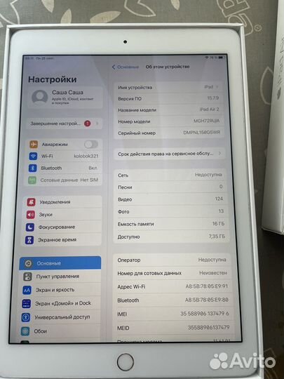 Apple iPad air 2 16gb