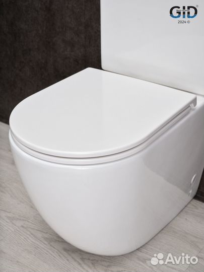 Напольный унитаз белый Gid Tn2188 (+geberit)